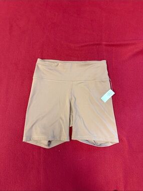 Old Navy Neutral Taupe High-Waist Bike Shorts